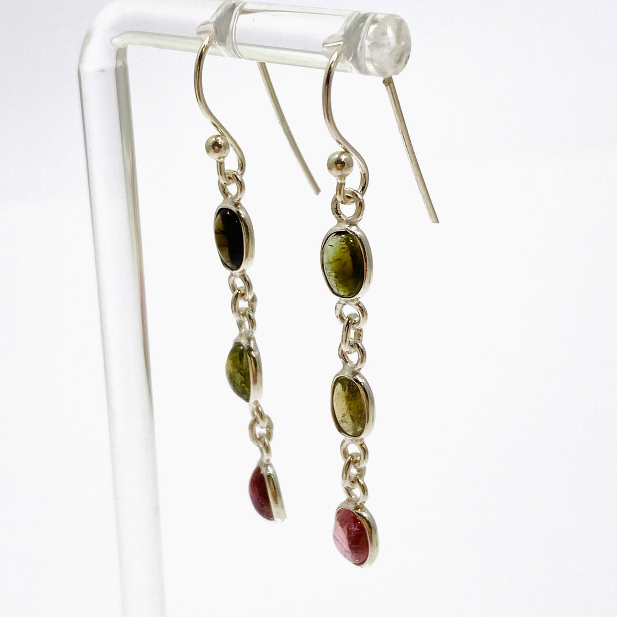 Tourmaline Oval Cabochon Multi-stone Earrings PEGJ248