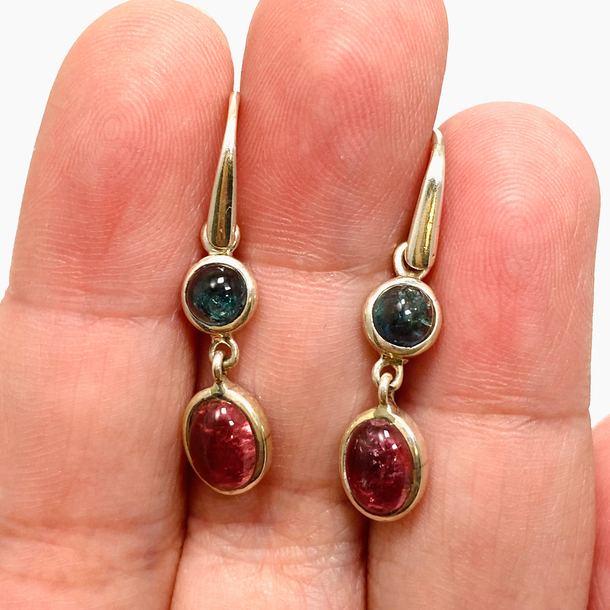 Tourmaline Oval Cabochon Multi-stone Earrings PEGJ250