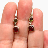 Tourmaline Rectangular Cabochon Multi-stone Earrings PEGJ251