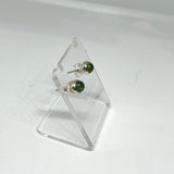 Tourmaline Round Cabochon Bezel Set Stud Earrings 4.5mm PSE026