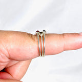 Tourmaline Round Fine Band Ring Set of 3 PRG361 - Nature's Magick