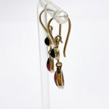 Tourmaline Teardrop Cabochon Multi-stone Earrings PEGJ252