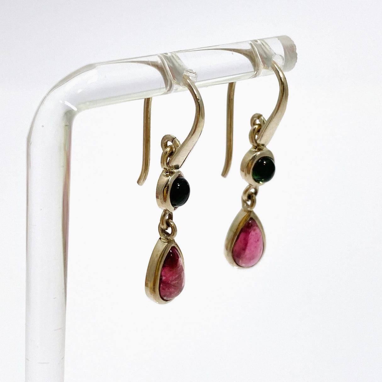 Tourmaline Teardrop Cabochon Multi-stone Earrings PEGJ252