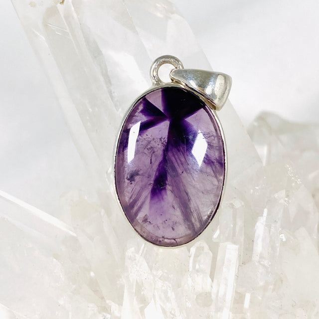 Trapiche Amethyst oval pendant KPGJ3951 - Nature's Magick