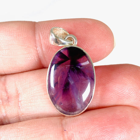 Trapiche Amethyst oval pendant KPGJ3951 - Nature's Magick