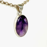 Trapiche Amethyst oval pendant KPGJ3951 - Nature's Magick