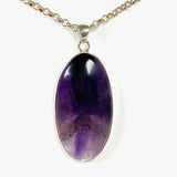 Trapiche Amethyst with inclusions oval pendant KPGJ3958 - Nature's Magick