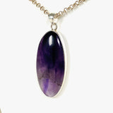 Trapiche Amethyst with inclusions oval pendant KPGJ3958 - Nature's Magick