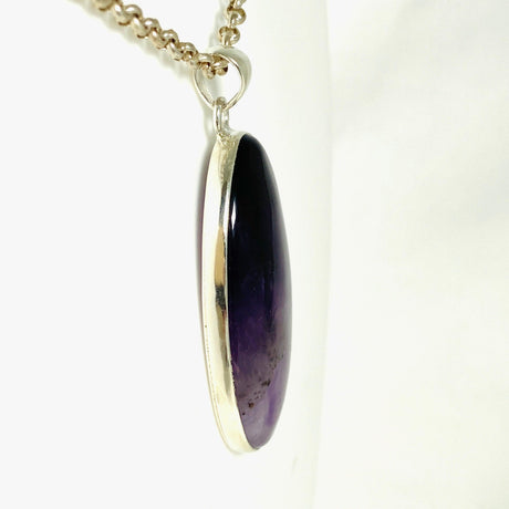 Trapiche Amethyst with inclusions oval pendant KPGJ3958 - Nature's Magick