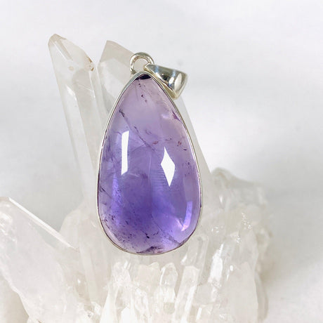 Trapiche Amethyst with inclusions teardrop pendant KPGJ3940 - Nature's Magick