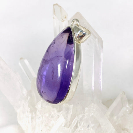 Trapiche Amethyst with inclusions teardrop pendant KPGJ3940 - Nature's Magick