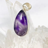 Trapiche Amethyst with inclusions teardrop pendant KPGJ3940 - Nature's Magick