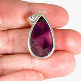 Trapiche Amethyst with inclusions teardrop pendant KPGJ3940 - Nature's Magick