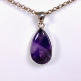 Trapiche Amethyst with inclusions teardrop pendant KPGJ3940 - Nature's Magick