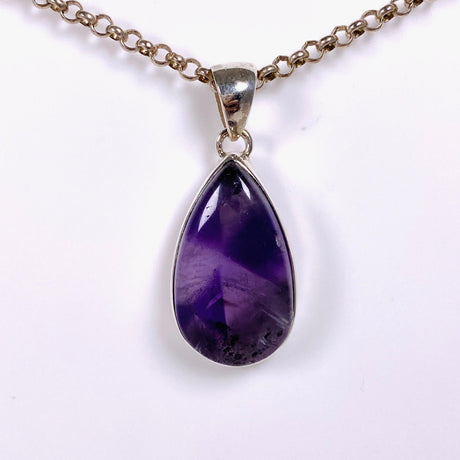 Trapiche Amethyst with inclusions teardrop pendant KPGJ3940 - Nature's Magick