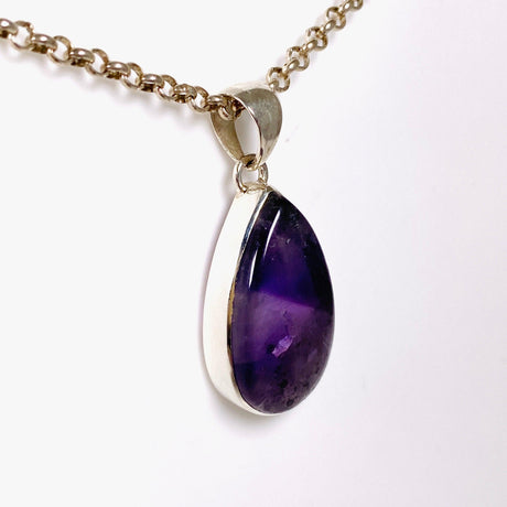 Trapiche Amethyst with inclusions teardrop pendant KPGJ3940 - Nature's Magick