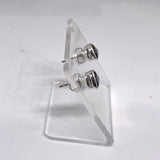 Triangular Faceted Gemstone Bezel Set Stud Earrings PSE015