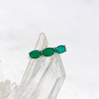 Triple Stone Faceted Ring Green Onyx R4226 - Nature's Magick