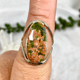 Unakite oval split band ring s.8 KRGJ2281 - Nature's Magick