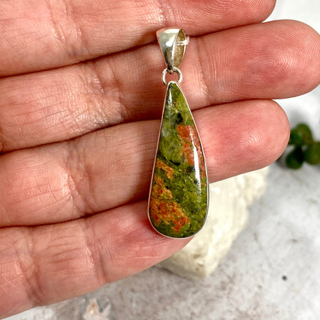 Unakite teardrop pendant KPGJ2990 - Nature's Magick