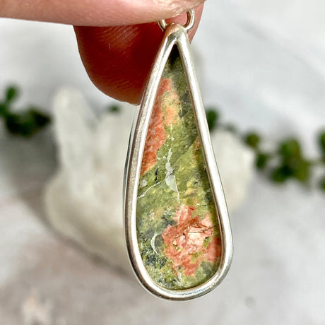 Unakite teardrop pendant KPGJ2990 - Nature's Magick