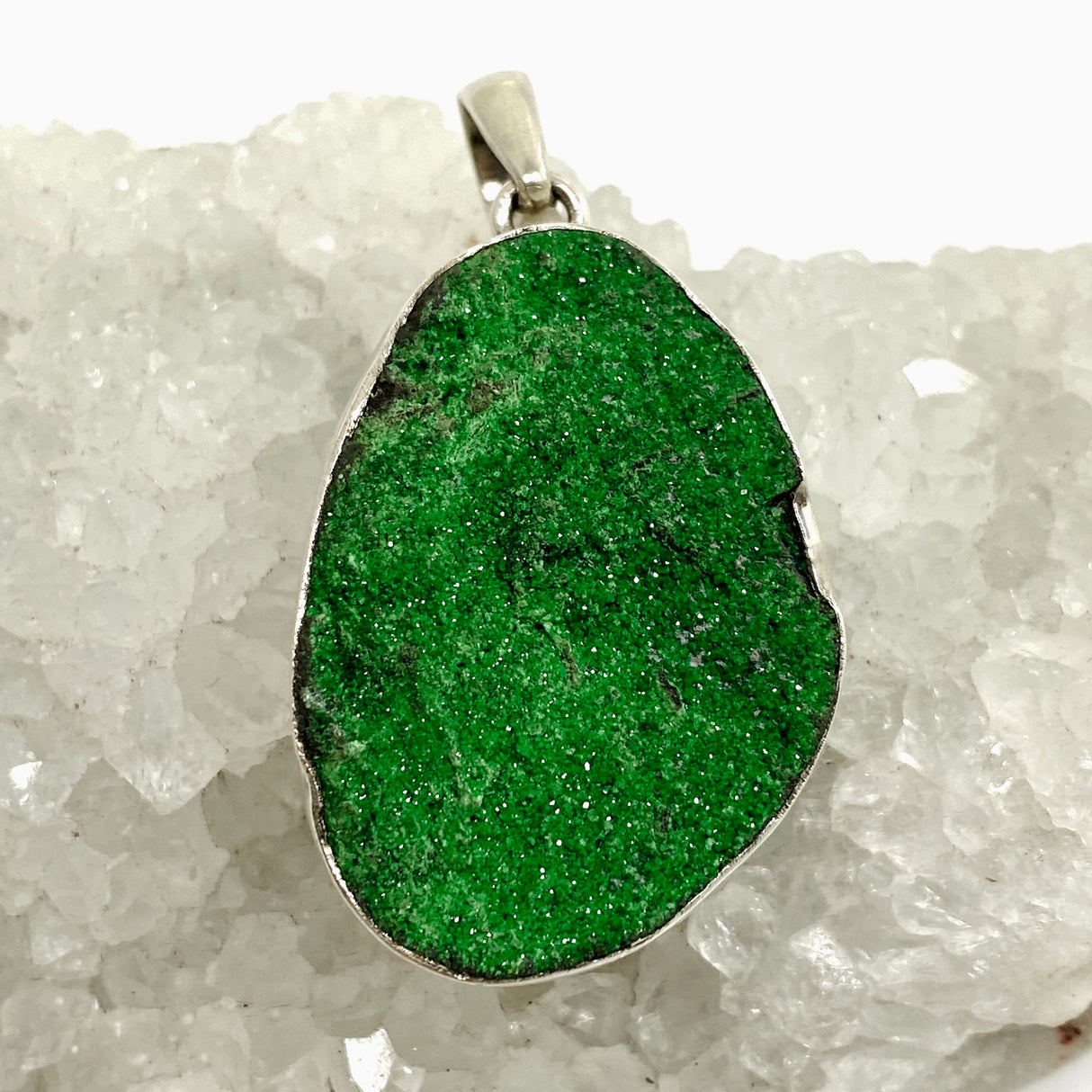 Uvarovite Garnet Freeform Raw Pendant MP500-UVT
