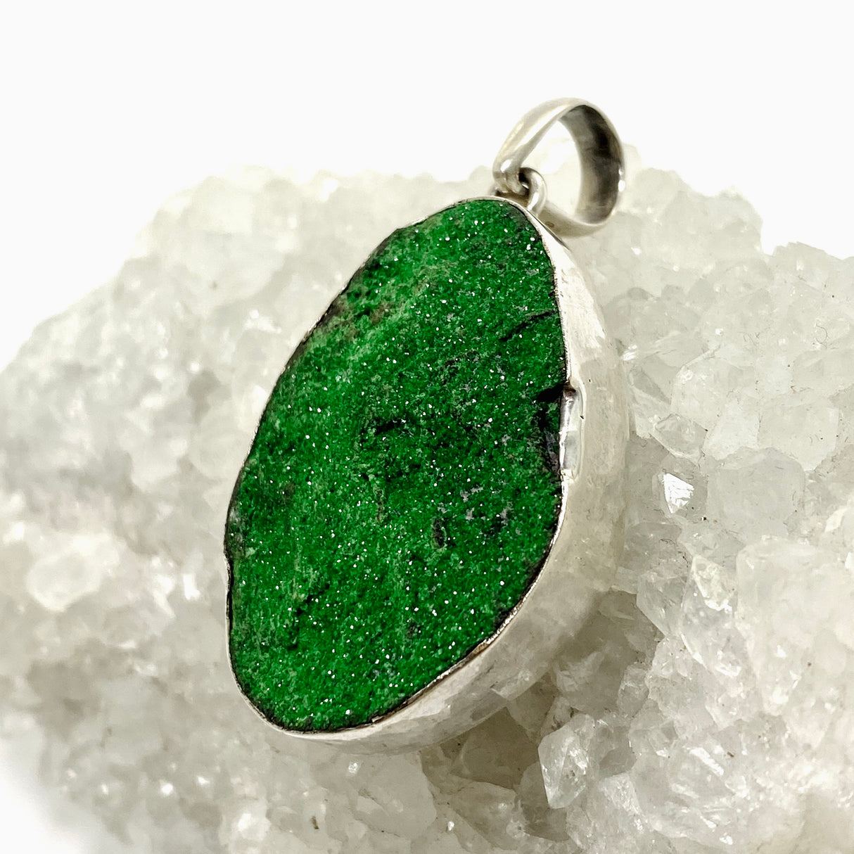 Uvarovite Garnet Freeform Raw Pendant MP500-UVT