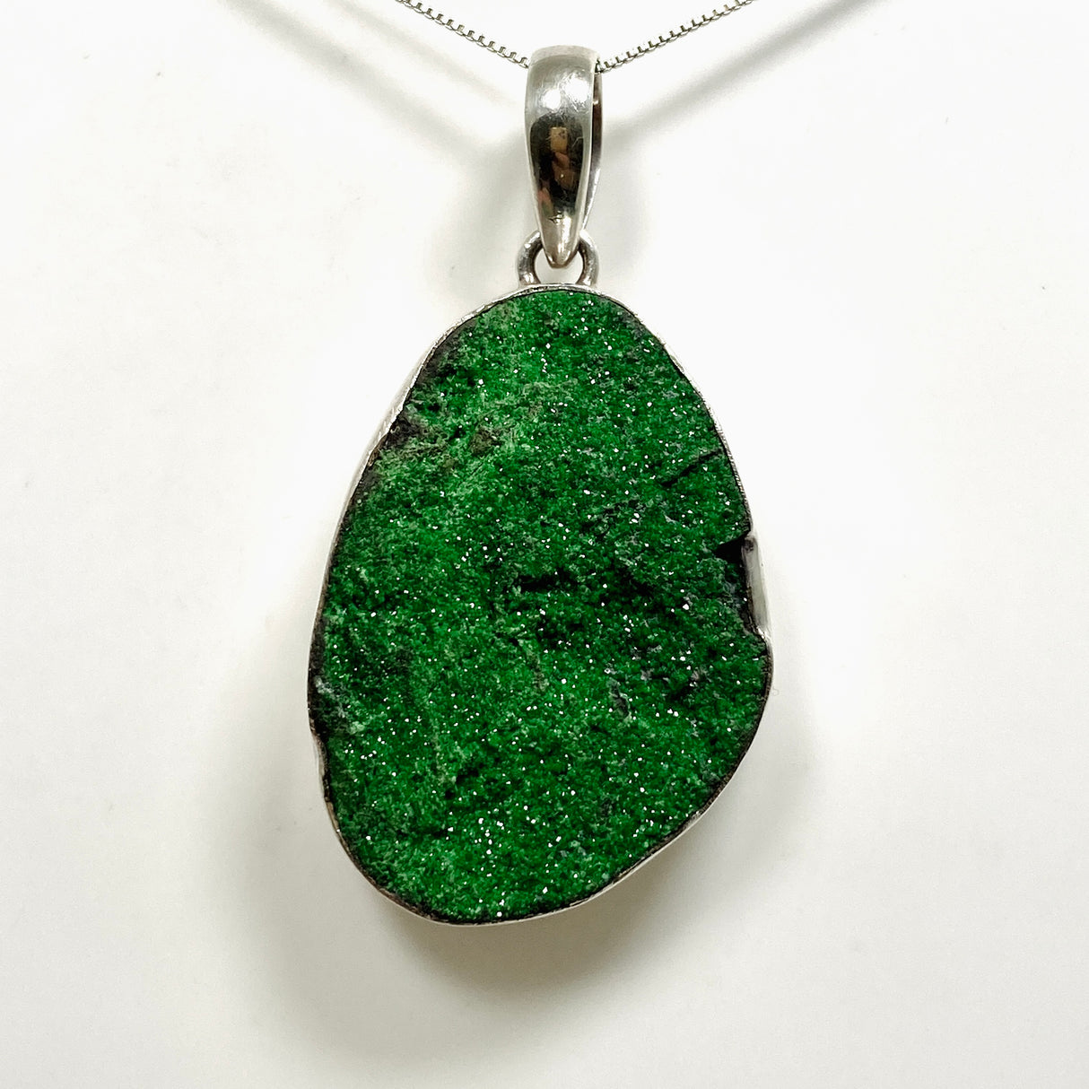 Uvarovite Garnet Freeform Raw Pendant MP500-UVT