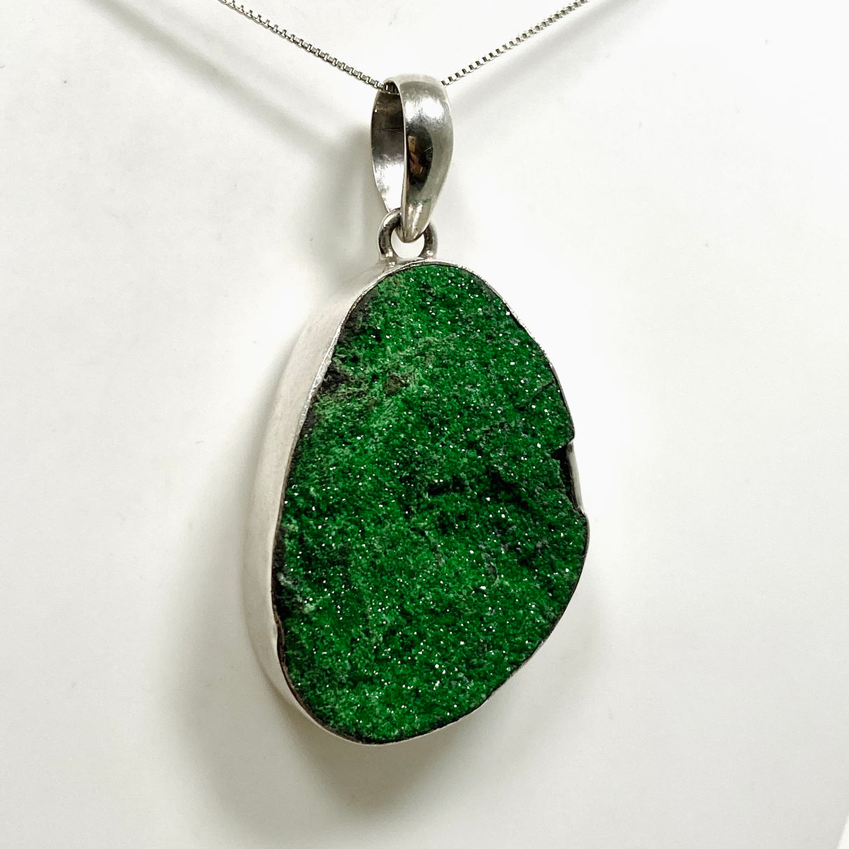 Uvarovite Garnet Freeform Raw Pendant MP500-UVT
