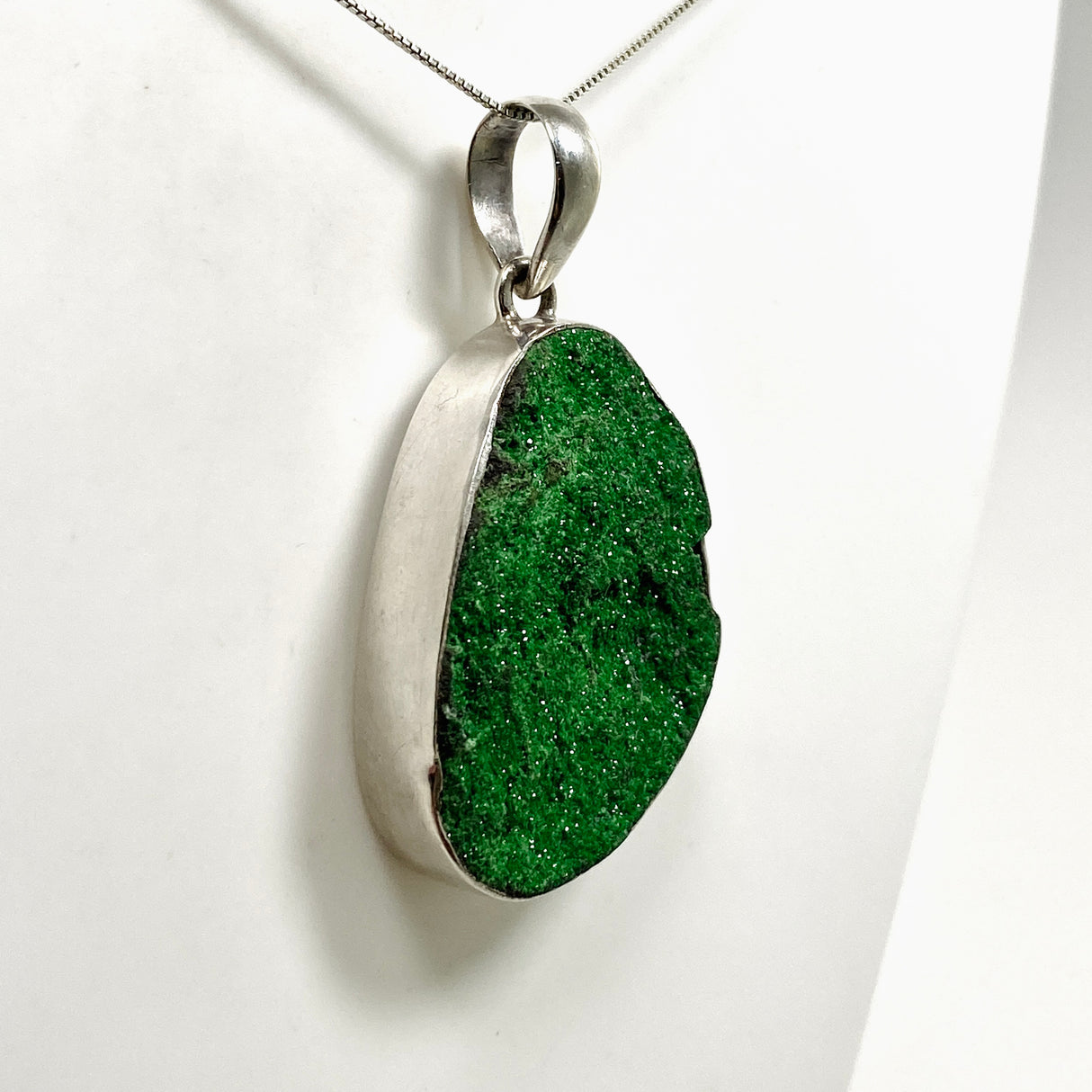 Uvarovite Garnet Freeform Raw Pendant MP500-UVT