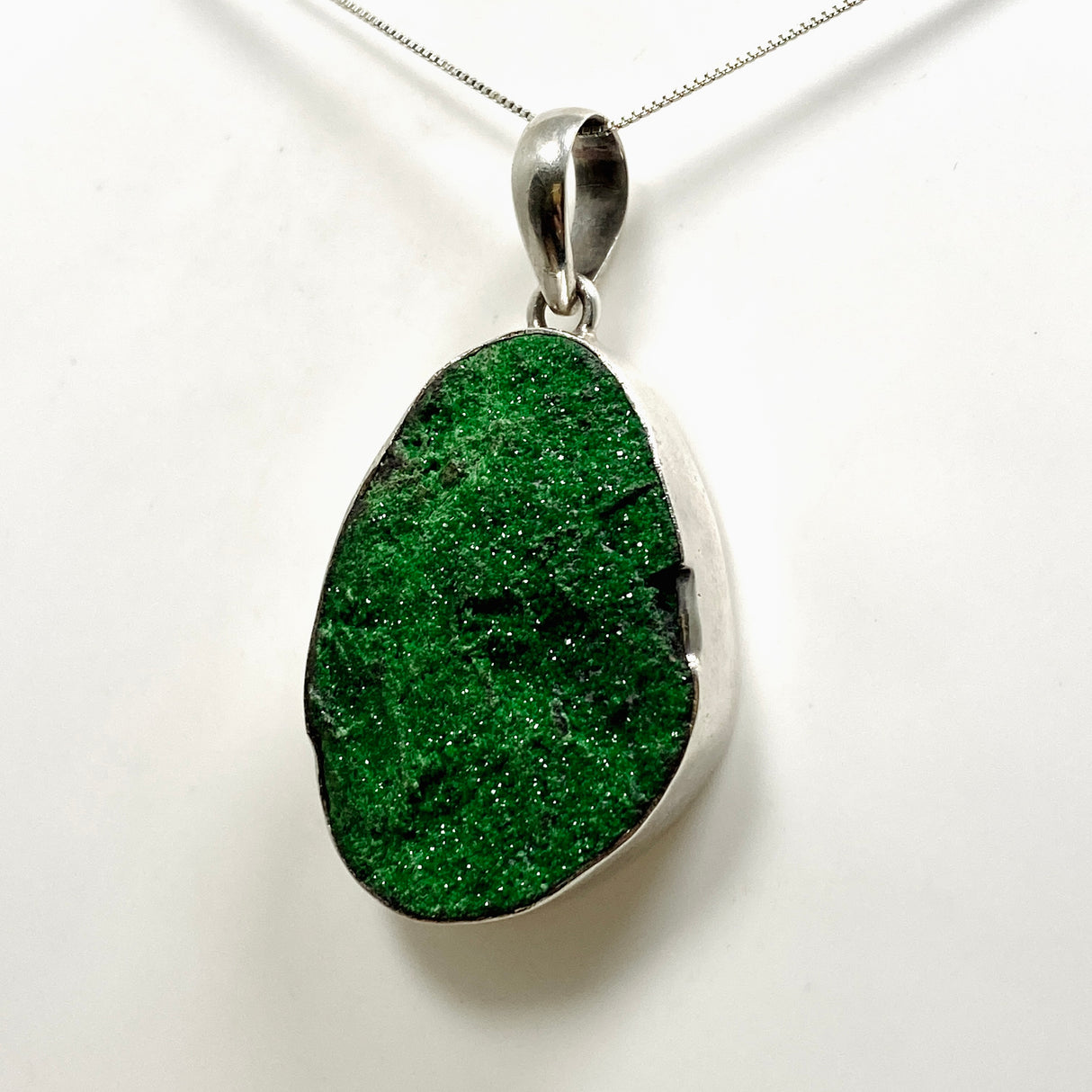 Uvarovite Garnet Freeform Raw Pendant MP500-UVT