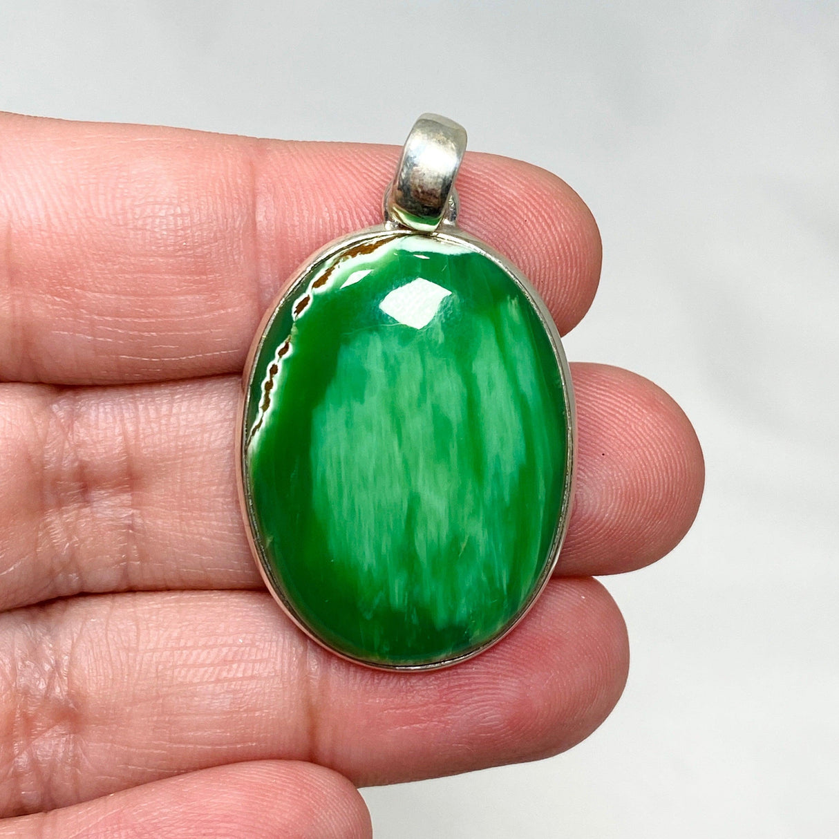 Variscite Oval Pendant PPGJ755 - Nature's Magick