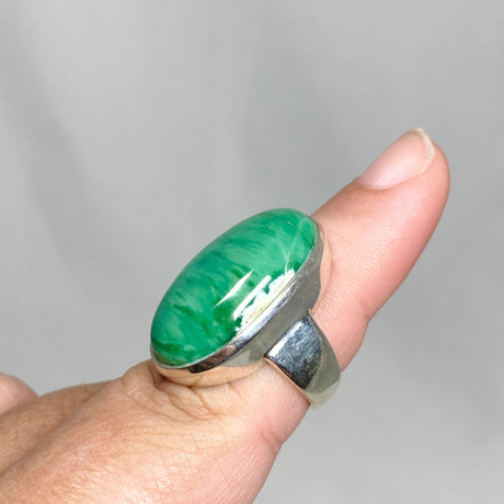 Variscite Oval Ring Size 7.5 PRGJ465 - Nature's Magick