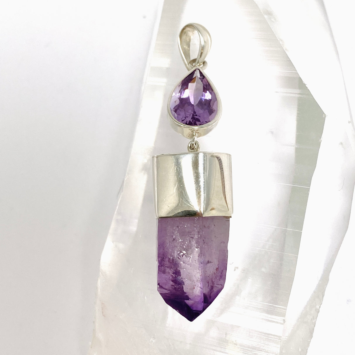 Vera Cruz Amethyst and Faceted Amethyst Pendant BTP-87