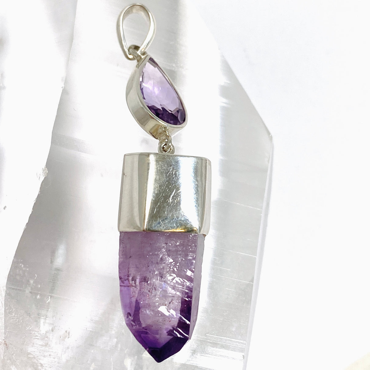 Vera Cruz Amethyst and Faceted Amethyst Pendant BTP-87