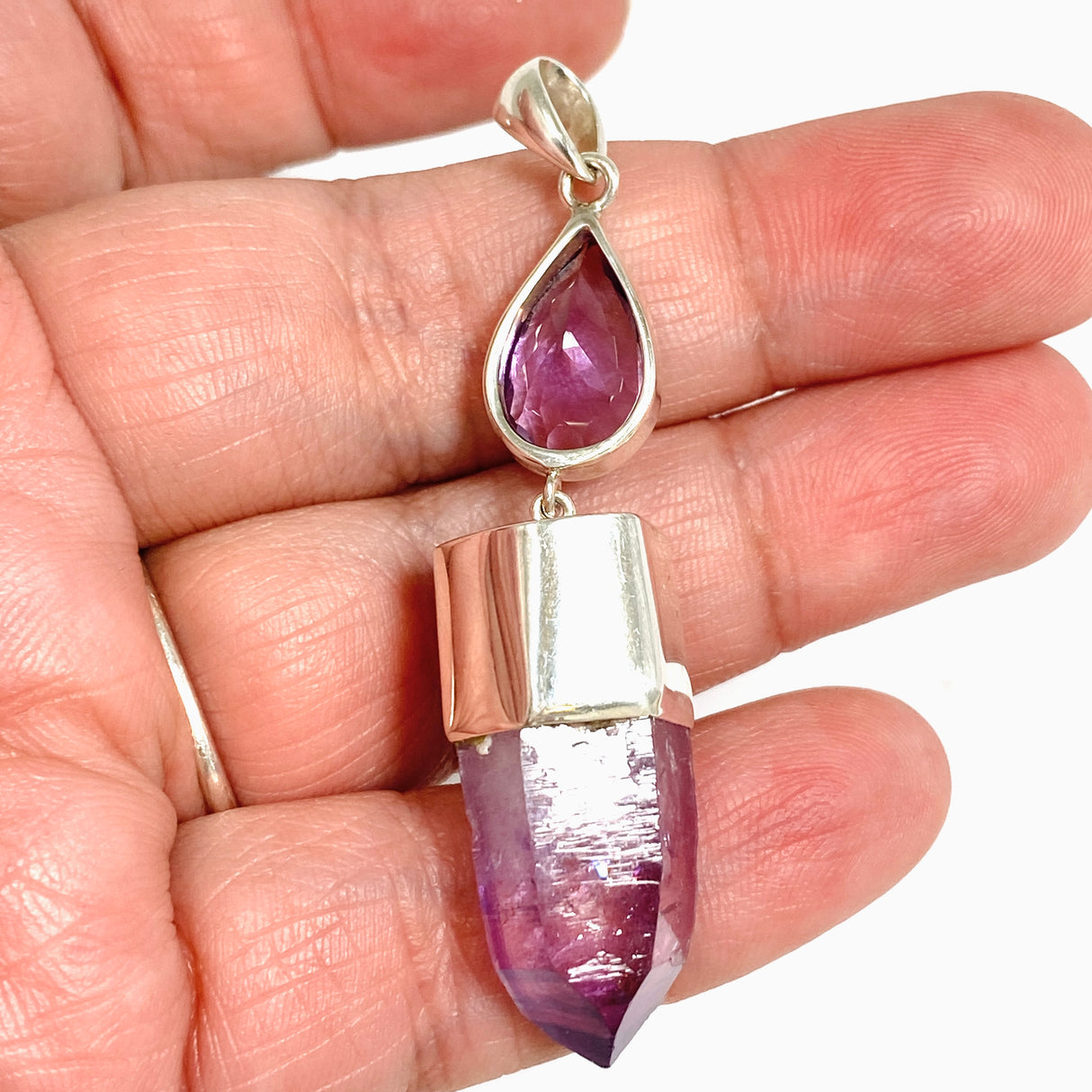 Vera Cruz Amethyst and Faceted Amethyst Pendant BTP-87