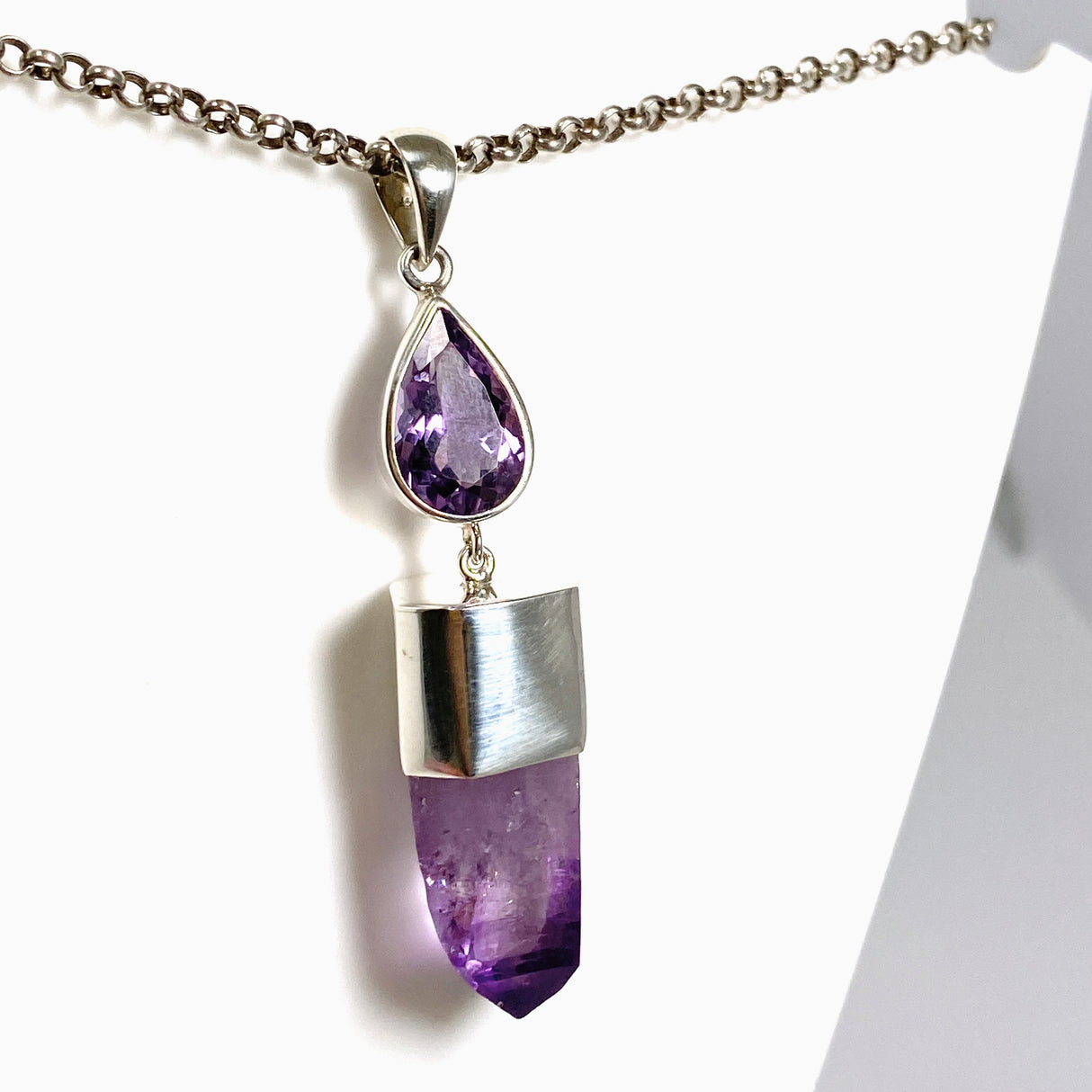 Vera Cruz Amethyst and Faceted Amethyst Pendant BTP-87