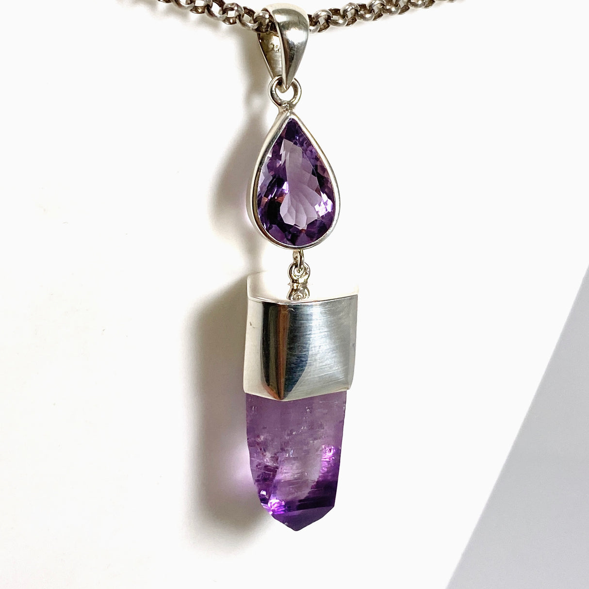 Vera Cruz Amethyst and Faceted Amethyst Pendant BTP-87