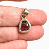 Watermelon Tourmaline Freeform Slice Pendant PPGJ1166