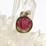 Watermelon Tourmaline Freeform Slice Pendant PPGJ1168