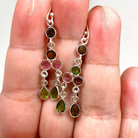 Watermelon Tourmaline Multi-stone Earrings PEGJ154 - Nature's Magick