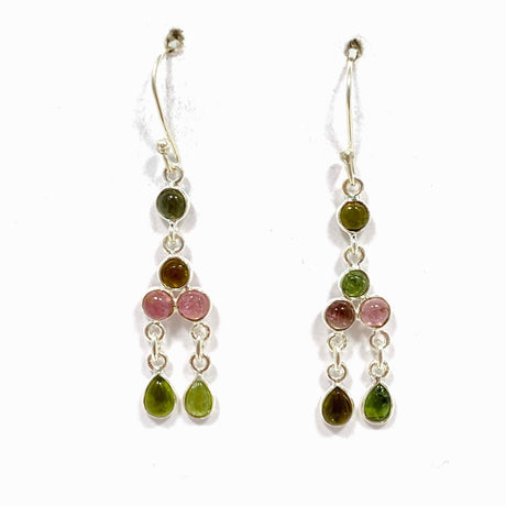 Watermelon Tourmaline Multi-stone Earrings PEGJ154 - Nature's Magick