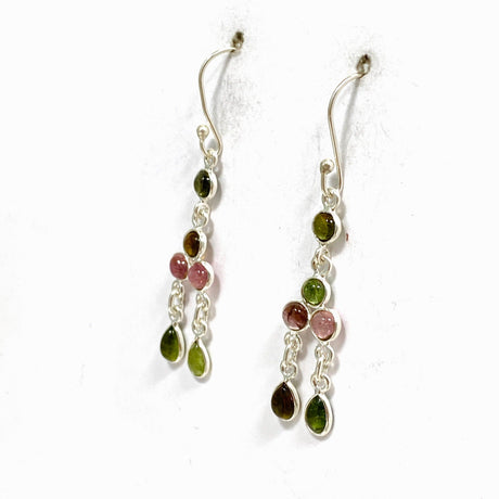 Watermelon Tourmaline Multi-stone Earrings PEGJ154 - Nature's Magick