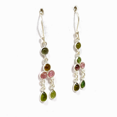 Watermelon Tourmaline Multi-stone Earrings PEGJ154 - Nature's Magick