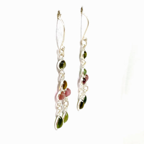 Watermelon Tourmaline Multi-stone Earrings PEGJ154 - Nature's Magick