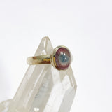 Watermelon Tourmaline Oval Cabochon Ring Size 6 PRGJ741