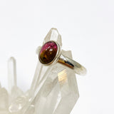 Watermelon Tourmaline Oval Cabochon Ring Size 7.5 PRGJ742