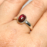 Watermelon Tourmaline Oval Cabochon Ring Size 7.5 PRGJ742