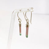 Watermelon Tourmaline Raw Crystal Earrings PEGJ358