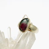 Watermelon Tourmaline Slice Ring Size 9 PRGJ753